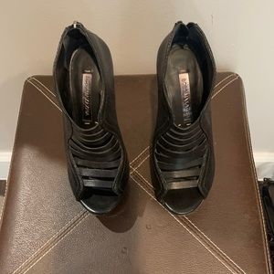 BCBG Black Leather High Heels